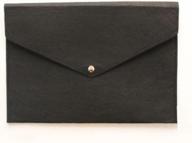 папка для документов из ткани формата a4 карманная сумка для планшета для ipad kit сумка портфель с застежкой-кнопкой кошелек сумка - черный логотип