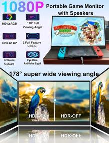 img 2 attached to 💻 COOLHOOD Ultrawide Portable Monitor with 17.3" Screen, 1920X1080MP, 60Hz Refresh Rate, Blue Light Filter, and Super Thin Design