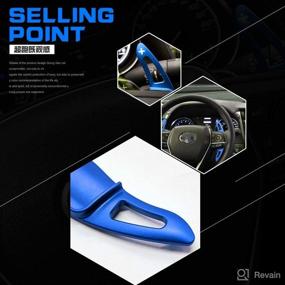 img 2 attached to Gosccess Aluminum Steering Wheel Shift Paddle Shifter Extension Covers For 2018 2019 Camry (Blue): Enhance Your Driving Experience!