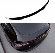 enhance your tesla model y's performance with xipoo fit spoiler trunk wing - 2020-2022 model y accessories (black) logo