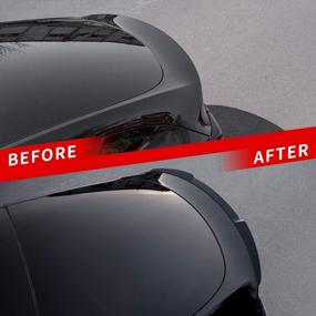 img 3 attached to Enhance Your Tesla Model Y'S Performance With Xipoo Fit Spoiler Trunk Wing - 2020-2022 Model Y Accessories (Black)