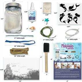 img 3 attached to Mermaid Lantern Night Light Kit - Creative DIY Arts And Crafts Toy Gift For Girls, Ages 6-10+ Years