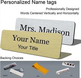 img 2 attached to Customizable Engraved Name Badges And Trophy Labels - Multiple Size And Attachment Options Available