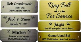 img 3 attached to Customizable Engraved Name Badges And Trophy Labels - Multiple Size And Attachment Options Available