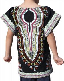 img 1 attached to Детская африканская рубашка Dashiki Boubou с короткими рукавами - хлопковая марля Saloo RaanPahMuang