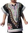 child african dashiki boubou shirt cap sleeve - cotton gauze saloo raanpahmuang logo