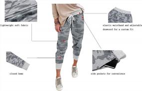 img 3 attached to Sporty Women'S Tapered Joggers With Pockets, Elastic Waist And Drawstring For Running And Casual Wear