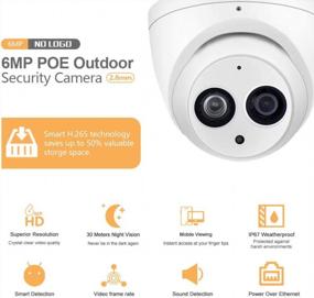 img 3 attached to VIKYLIN 6MP POE Dome Security Camera With Mic And 2.8Mm Lens - Indoor/Outdoor Surveillance System With 165FT IR Night Vision, H.265+, WDR, 3D DNR, IP67 Waterproofing