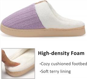 img 2 attached to Women'S Memory Foam House Slippers With Terry Lining - Indoor/Outdoor Slip On Home Shoes
