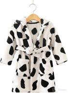 🧸 toddlers/kids soft fleece hooded robe for bath, pajamas, and baby plush robe logo