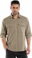 stay cool and protected: linlon's long sleeve safari shirt for men, perfect for hiking, fishing, and travel logo