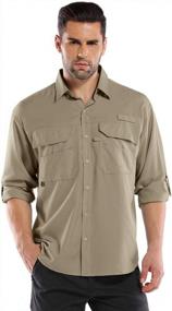 img 4 attached to Stay Cool And Protected: Linlon'S Long Sleeve Safari Shirt For Men, Perfect For Hiking, Fishing, And Travel