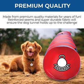 img 2 attached to 🐶 Dual Option Dog Agility Tunnel: Open or Blind, Connected or Separate | Fun Training Equipment for Large Dogs | 14 Ft Size