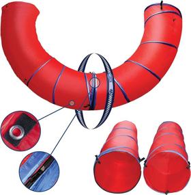 img 1 attached to 🐶 Dual Option Dog Agility Tunnel: Open or Blind, Connected or Separate | Fun Training Equipment for Large Dogs | 14 Ft Size