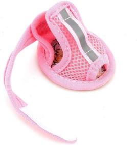 img 1 attached to 🐾 ZUNEA Summer Mesh Breathable Dog Shoes Sandals: Non-Slip Paw Protectors for Small Pet Dog Cat Puppy, Reflective & Adjustable Girls Female, in Pink 1#