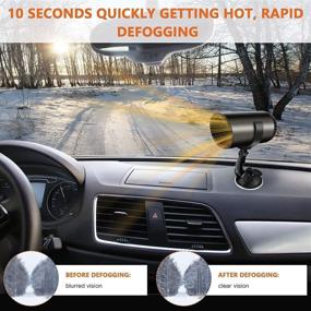 img 1 attached to 🔥 Stay Warm and Defrost with the Car Heater, 2-in-1 Fast Car Heater Defroster - 150W 12V Windshield De-Icers, Plug in Automobile Windscreen Fan with Suction Holder for All Cars Portable Electronic Car Heater Auto Heater