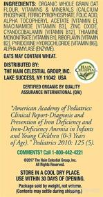 img 1 attached to 🌾 Organic Whole Grain Oatmeal Cereal by Earth's Best - 8 oz.
