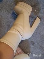 img 1 attached to Step Up In Style With Vivianly'S Women'S Platform Ankle Booties - Block High Heel Mid-Calf Zipper Bootees review by Tim Wilske