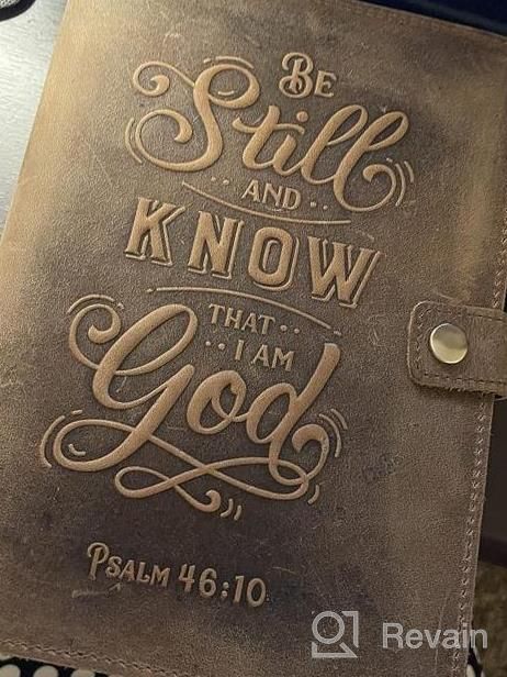img 1 attached to Refillable Leather Journal With Embossed Bible Verse - Handmade Vintage Notebook For Women With 320 Lined Pages And Luxury Pen - Ideal For Journaling, Writing, Or Bible Study review by Marvin Nadeau