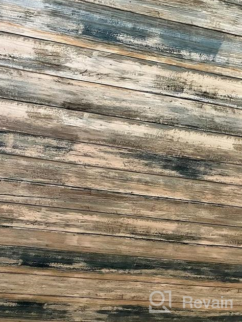 img 1 attached to Transform Your Home With Self-Adhesive Wood Plank Wallpaper - 17.71"X78.7" Peel And Stick Decorative Vintage Panel review by Maurice Malek