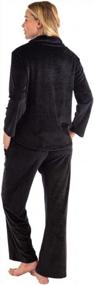 img 3 attached to Get Cozy In Style With Softies' Black Feather Velour Funnel Neck Lounge Set In Size S