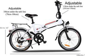img 2 attached to Aceshin 20-Inch Folding E-Bike With 7-Speed, 36V Lithium Battery And 250W Motor For Adults