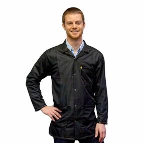 img 4 attached to Stay Safe And Static-Free With StaticTek'S ESD Certified Lab Coat And Smock Jacket - Snap Cuffs And Collar For Maximum Protection - X-Large Size Available