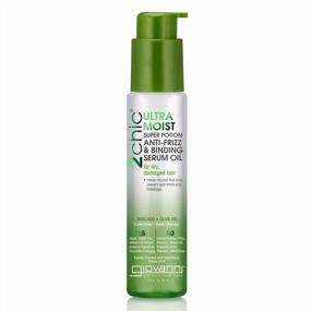 img 4 attached to GIOVANNI 2Chic Ultra-Moist Super Potion Anti Frizz Serum, Split Ends Prevention With Avocado & Olive Oil, Aloe Vera, Shea Butter And Botanical Extracts - Paraben Free & Color Safe - 2.75 Oz