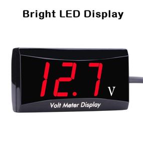 img 2 attached to 🔴 AIMILAR Red LED Display Car Motorcycle Voltmeter - 12V Digital Voltage Meter Gauge