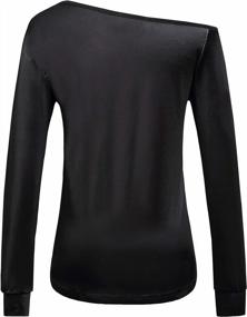 img 3 attached to Women'S Small Black Pumpkin T Shirt - Sexy & Funny Halloween SSLR Long Sleeve Off Shoulder