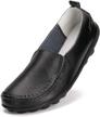 women's casual leather slip-on loafers for outdoor walking and driving comfort 1 logo
