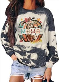 img 1 attached to Vintage Leopard Graphic Sweatshirt - Funny Mom Pullover Tops For Fall | LANMERTREE Glitter Dirt Mama Collection