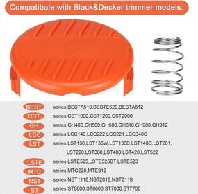 img 1 attached to Black And Decker Weed Eater Cover RC-100-P AF-100 Trimmer Line Cap Spring 385022-03 Compatible With Grass Trimmer Parts For AFS (4 Caps, 4 Springs)