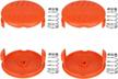 black and decker weed eater cover rc-100-p af-100 trimmer line cap spring 385022-03 compatible with grass trimmer parts for afs (4 caps, 4 springs) logo