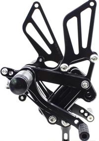 img 2 attached to 🏍️ Fully Adjustable Krace Motorcycle Rearsets for Kawasaki Ninja ZX6R ZX9R 1999-2002, ZZR600 2005-2008: Foot Pegs Rear Set with Brake Shift Pedals and Footrests - Ultimate Foot Board Upgrade