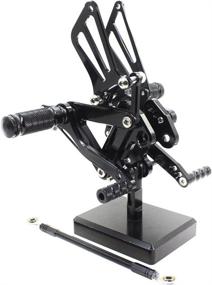 img 4 attached to 🏍️ Fully Adjustable Krace Motorcycle Rearsets for Kawasaki Ninja ZX6R ZX9R 1999-2002, ZZR600 2005-2008: Foot Pegs Rear Set with Brake Shift Pedals and Footrests - Ultimate Foot Board Upgrade