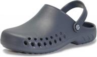 arch-supporting garden clogs for men and women - slip-on mules with anti-slip sole for outdoor activities, summer beach, and pool. ideal nursing shoes and sandals logo