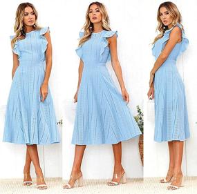 img 2 attached to ECOWISH Dresses Elegant Ruffles Sleeves Women's Clothing at Dresses