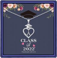 14k white gold plated cz graduation cap necklace - perfect 2022 grad gift for her! logo