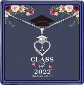 img 4 attached to 14K White Gold Plated CZ Graduation Cap Necklace - Perfect 2022 Grad Gift For Her!