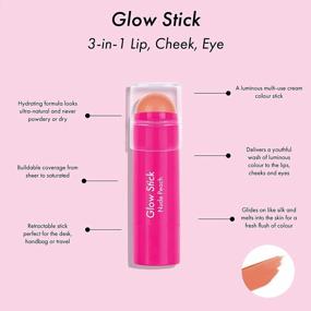 img 2 attached to Get That Perfect Glow With ModelCo'S 3-In-1 Glow Stick In Nude Peach - Hydrating Formula For A Luminous, Healthy Look