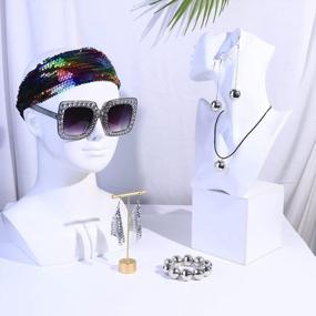 img 2 attached to Lolias 70S Disco Costume Accessories Set: Disco Ball Earrings, Bling Headband, Wig, Necklace, Cuff Bracelet, Sunglasses, In Silver And Gold Tone - Perfect 70S Accessories For Women
