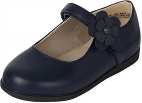 img 2 attached to Comfortable Mary Jane Flats For Kids: The Children'S Place Unisex-Child Uniform Comfort Flex Shoes