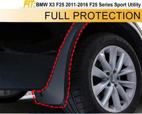 img 3 attached to Premium Mud Flaps Splash Guards: Replacement Set for BMW F25 X3 2011-2016 SUV - Front and Rear Side Protectors