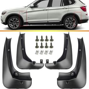 img 2 attached to Premium Mud Flaps Splash Guards: Replacement Set for BMW F25 X3 2011-2016 SUV - Front and Rear Side Protectors