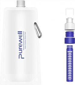 img 3 attached to Portable Water Filtration Canteens For Hiking And Emergency Preparedness - Lightweight, BPA-Free And Leak-Proof Water Container With Squeeze Filter System