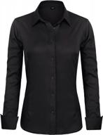 women's work blouse: j.ver long sleeve button down shirts, wrinkle-free & stylish! logo