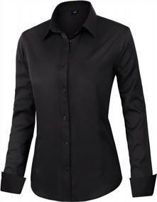 img 2 attached to Women'S Work Blouse: J.Ver Long Sleeve Button Down Shirts, Wrinkle-Free & Stylish!