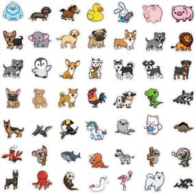 img 3 attached to 100 Cute Animal Vinyl Stickers - Waterproof Adhesive Decals For Laptop, Phone, Water Bottles, Skateboards & More - Perfect For Kids And Teens, Cute Animal Theme (100Pcs Stickers)