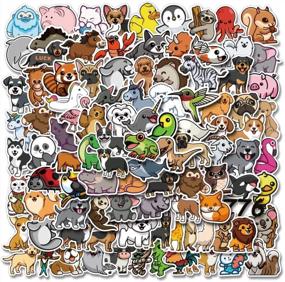 img 4 attached to 100 Cute Animal Vinyl Stickers - Waterproof Adhesive Decals For Laptop, Phone, Water Bottles, Skateboards & More - Perfect For Kids And Teens, Cute Animal Theme (100Pcs Stickers)
